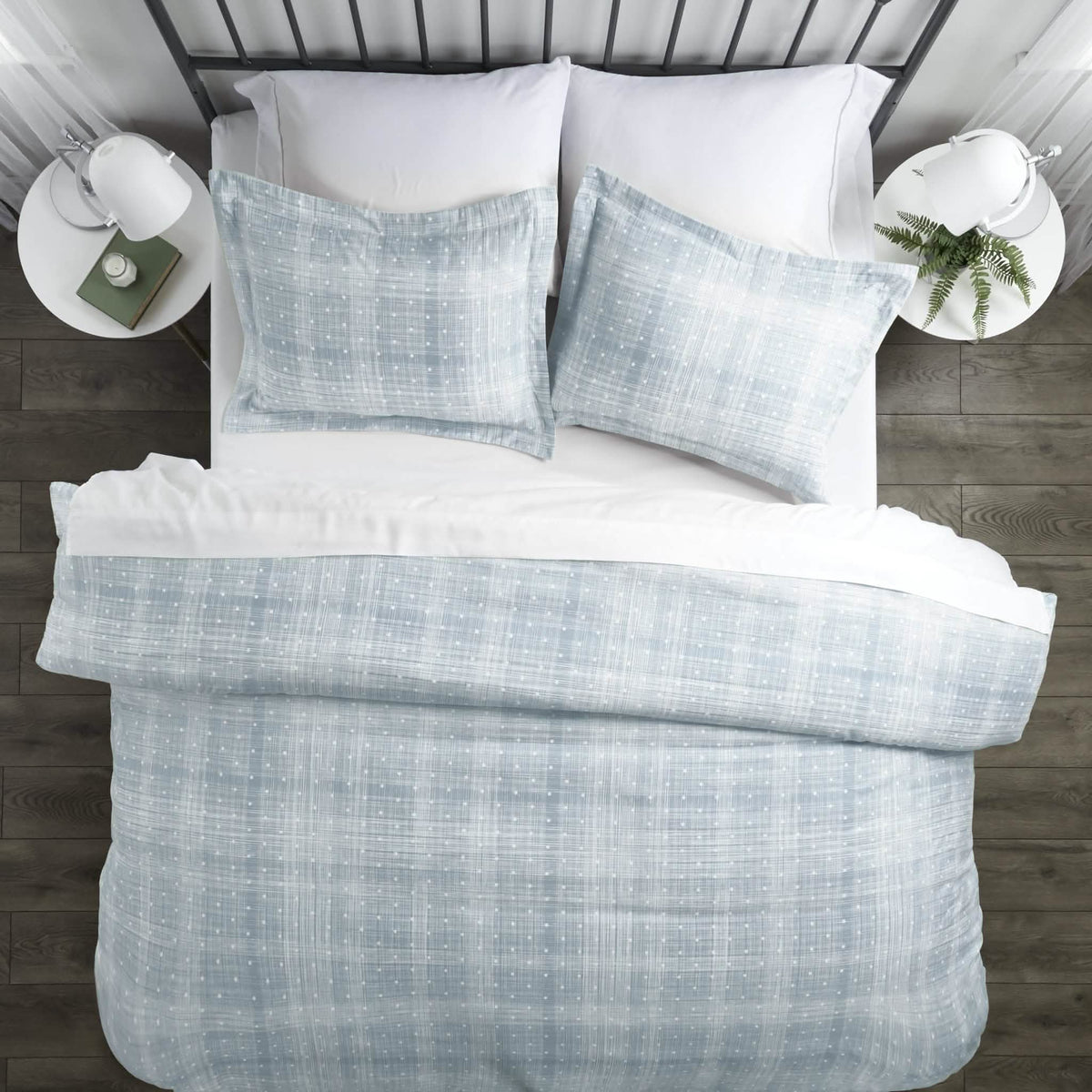 3-Piece Set: Polkadot Patterned Duvet Cover