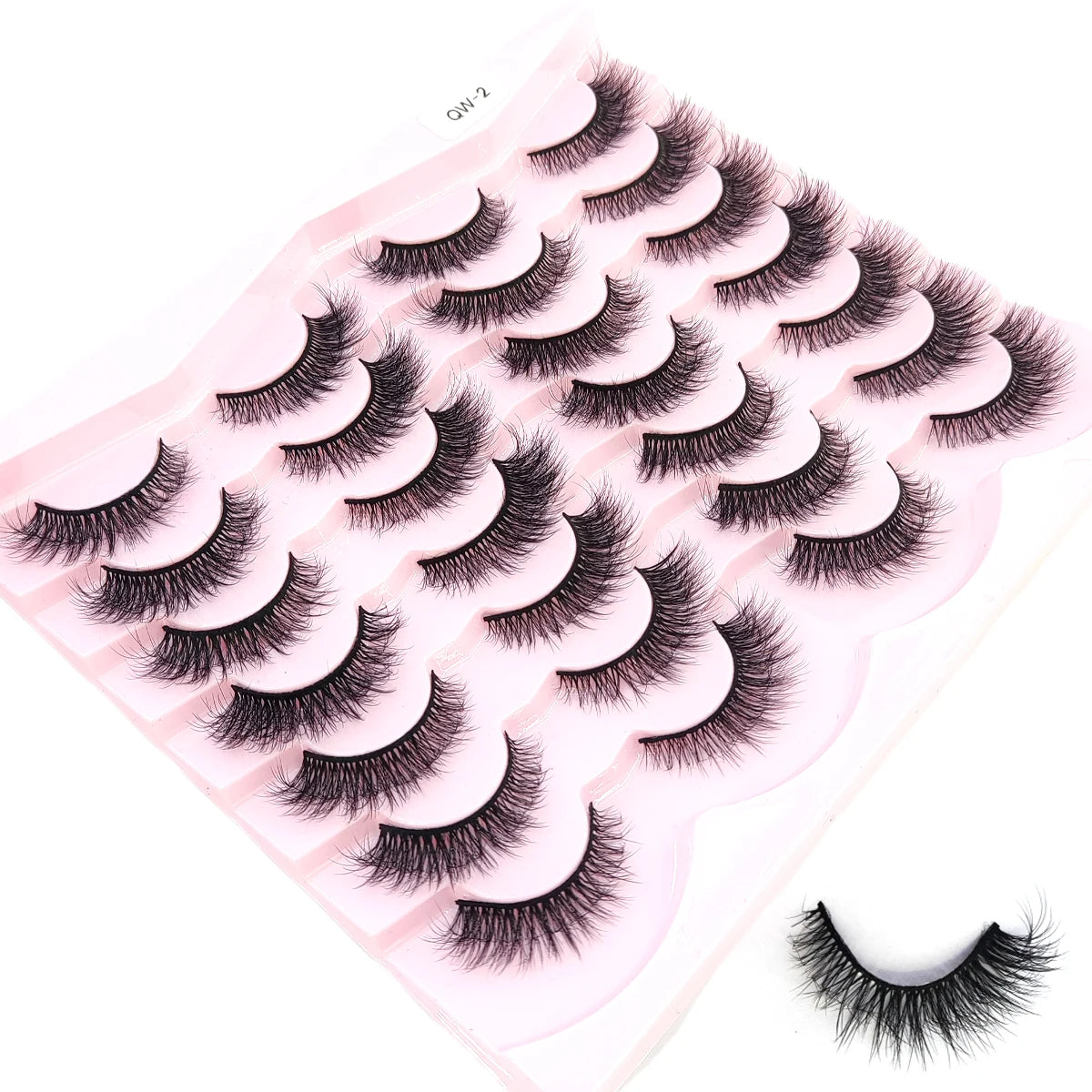 New 14 pairs of natural  artificial mink eyelashes soft false eyelashes crossed messy thick eyelashes extended makeup false ey