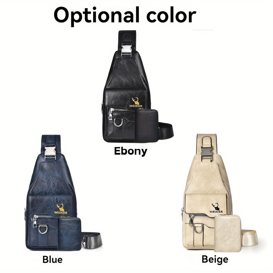 New Waterproof, Stainproof And Wear-resistant Ladies Crossbody Bag Ladies Chest Bag Handbag Shoulder Bag Shoulder Bag Hand Bag With Card Bag Two-piece Set, PU Fabric, Large Pocket And Large Capacity, Easy To Carry, New Textur