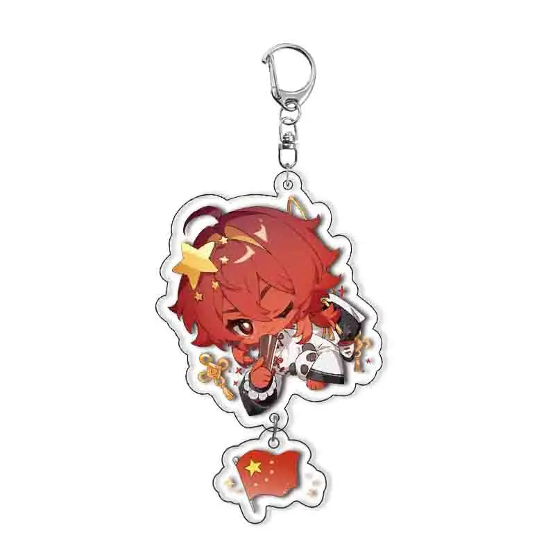 Countryhumans COSPLAY Anime Keychain With Pendant For China France United Kingdom United States Russia