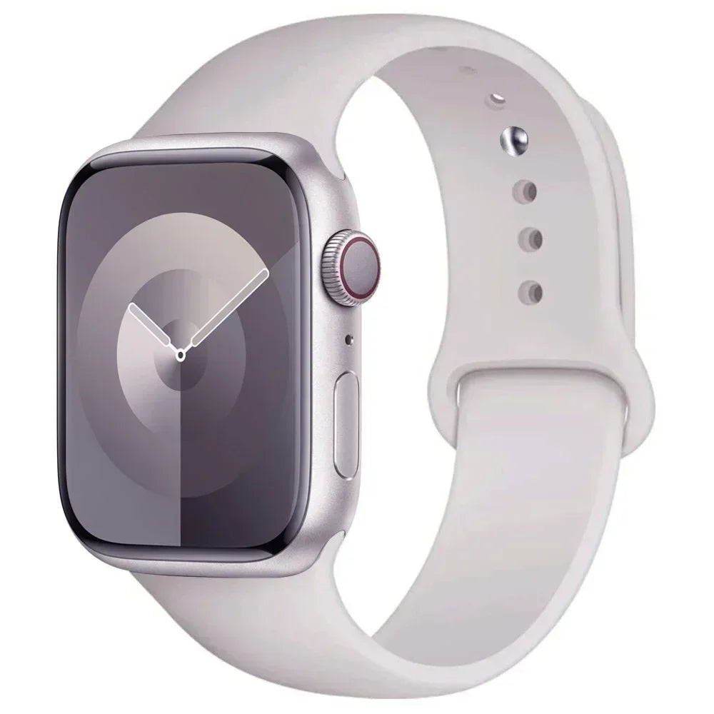 Silicone Band For Apple Watch strap 44mm 45mm 40mm 41mm 42-46mm sport bracelet iwatch series 8 7 6 5 4 9 10 11 SE-Ultra 2/3 49mm