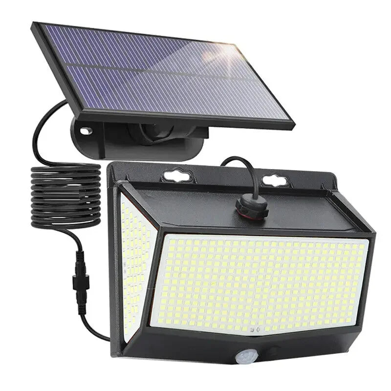 Outdoor Solar Motion Sensor Lights 468/528 LED Waterproof Solar Security Wall Lights for Garden Patio Pool Yard Fence Driveway