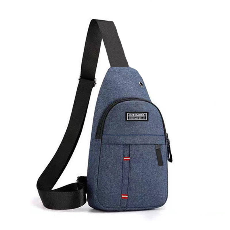 Men's fashionable, convenient, casual, waterproof, adjustable shoulder strap, large capacity waist bag suitable for outdoor acti