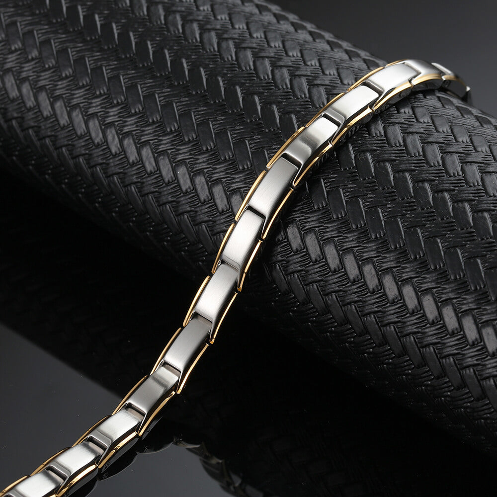Stainless Steel Energy Bracelet 4-in-1. 2 Colors available. Model B001W
