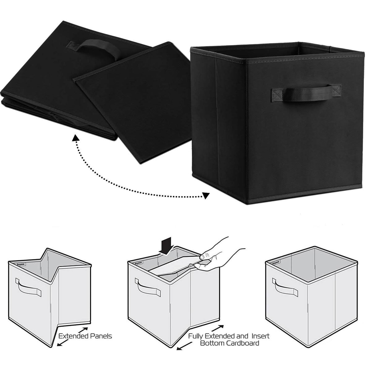 4-Pack: iMounTEK Foldable Storage Cube Bins