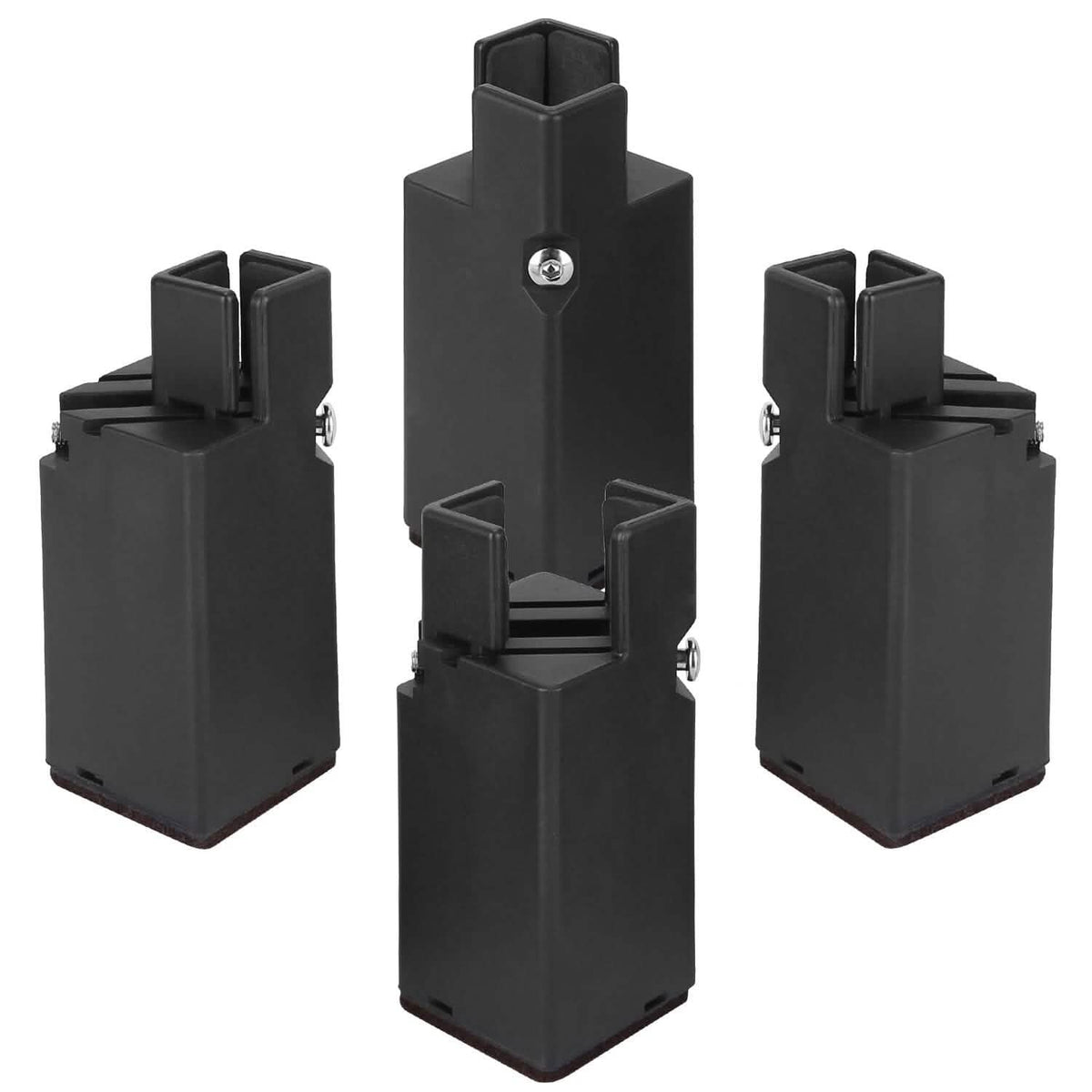 4-Piece: Adjustable Bed Riser with Screw Clamp