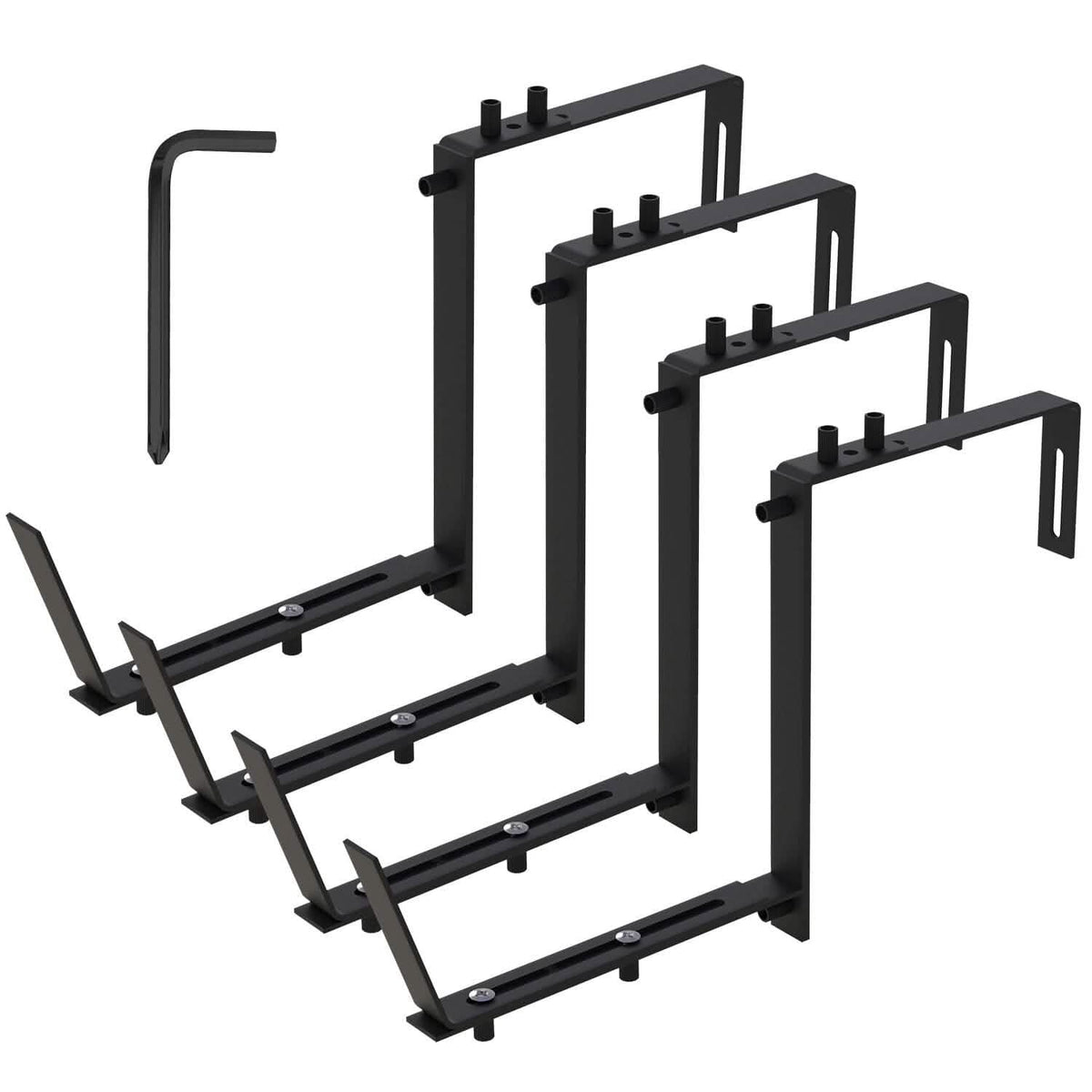 4-Piece: Adjustable Planter Box Brackets