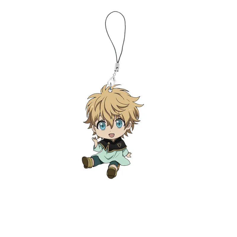 Anime Black Clover Phone Charm Keychain Acrylic Black Clover Small Mobile Phone Chain Key Rin Accessories Fans Gifts