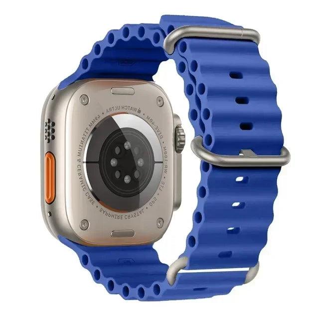 Ocean strap For Apple Watch Ultra 2 Band 49mm 10 9 8 7 45mm 41mm Silicone Bracelet Wristband iWatch 6 5 4 3 SE 44mm 40 42mm band