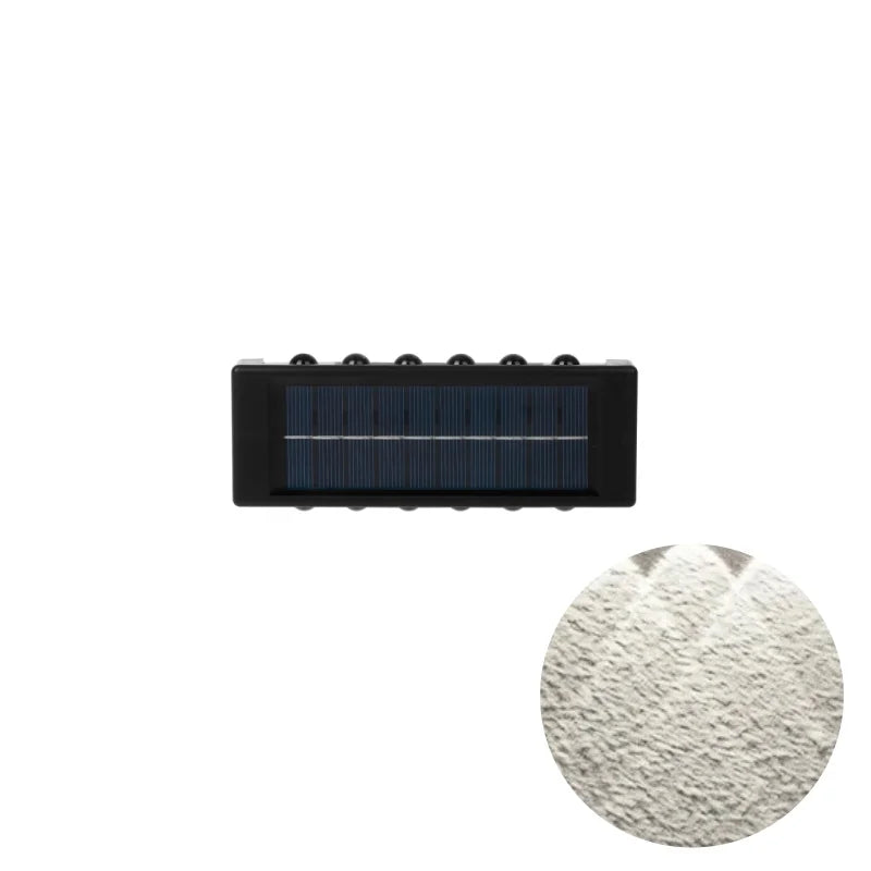 Solar Outdoor Wall Light 12 LED Waterproof Garden Light Courtyard Balustrade Decorative Atmosphere Lamp Down Luminous Solar Lamp