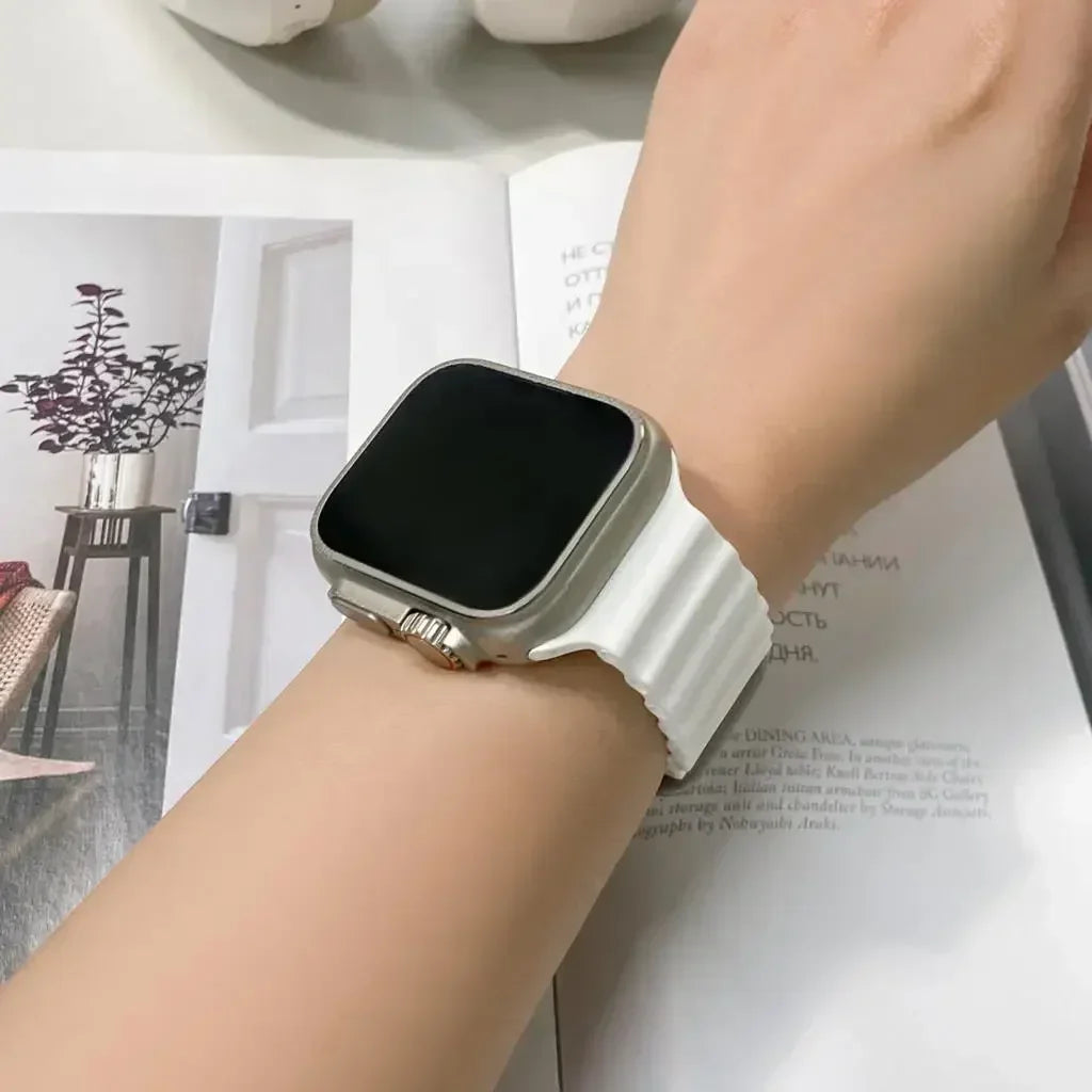 Ocean strap For Apple Watch Ultra 2 Band 49mm 10 9 8 7 45mm 41mm Silicone Bracelet Wristband iWatch 6 5 4 3 SE 44mm 40 42mm band