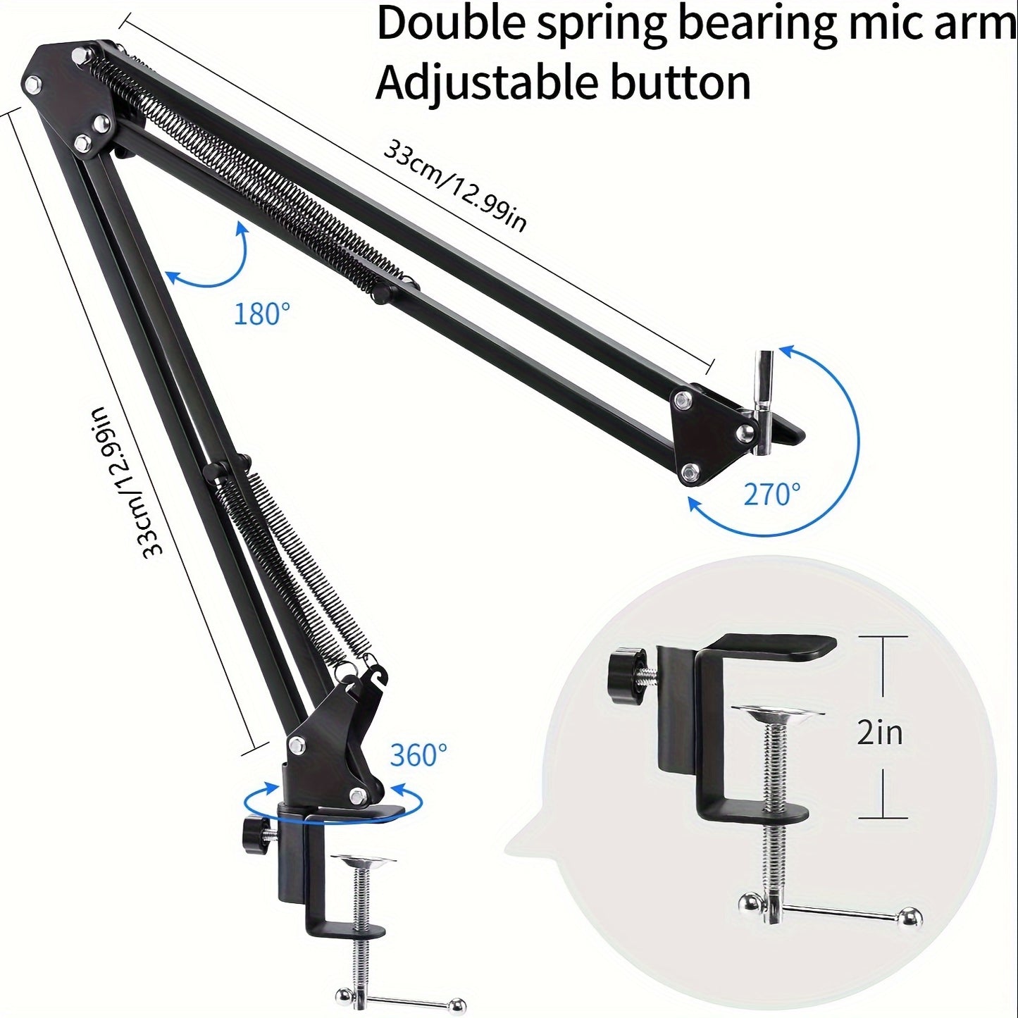 USB Microphone, Professional 192kHz/24Bit Plug & Play PC Computer Condenser Cardioid Mic Kit with Sound Advanced Chipset, for Streaming, Podcast, Studio Recording and Games