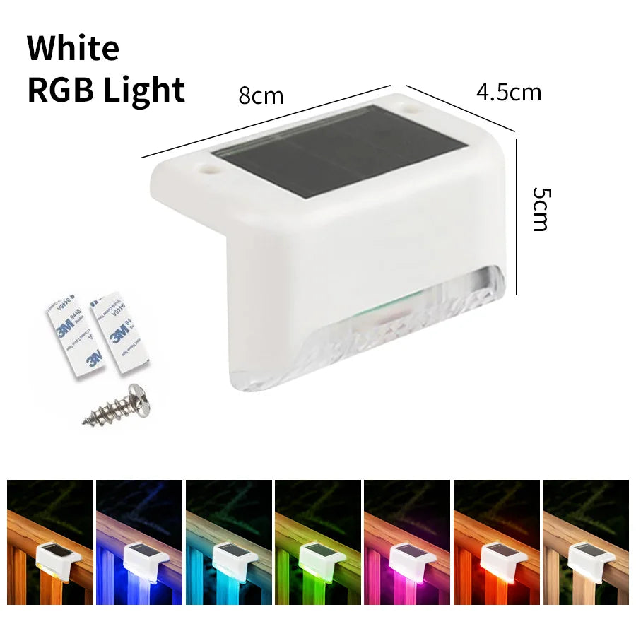 Solar Deck Lights 1-6 PacK Outdoor Step Lights Waterproof Led Solar Lamp For Stairs Railing Step Fence Yard Patio and Pathway