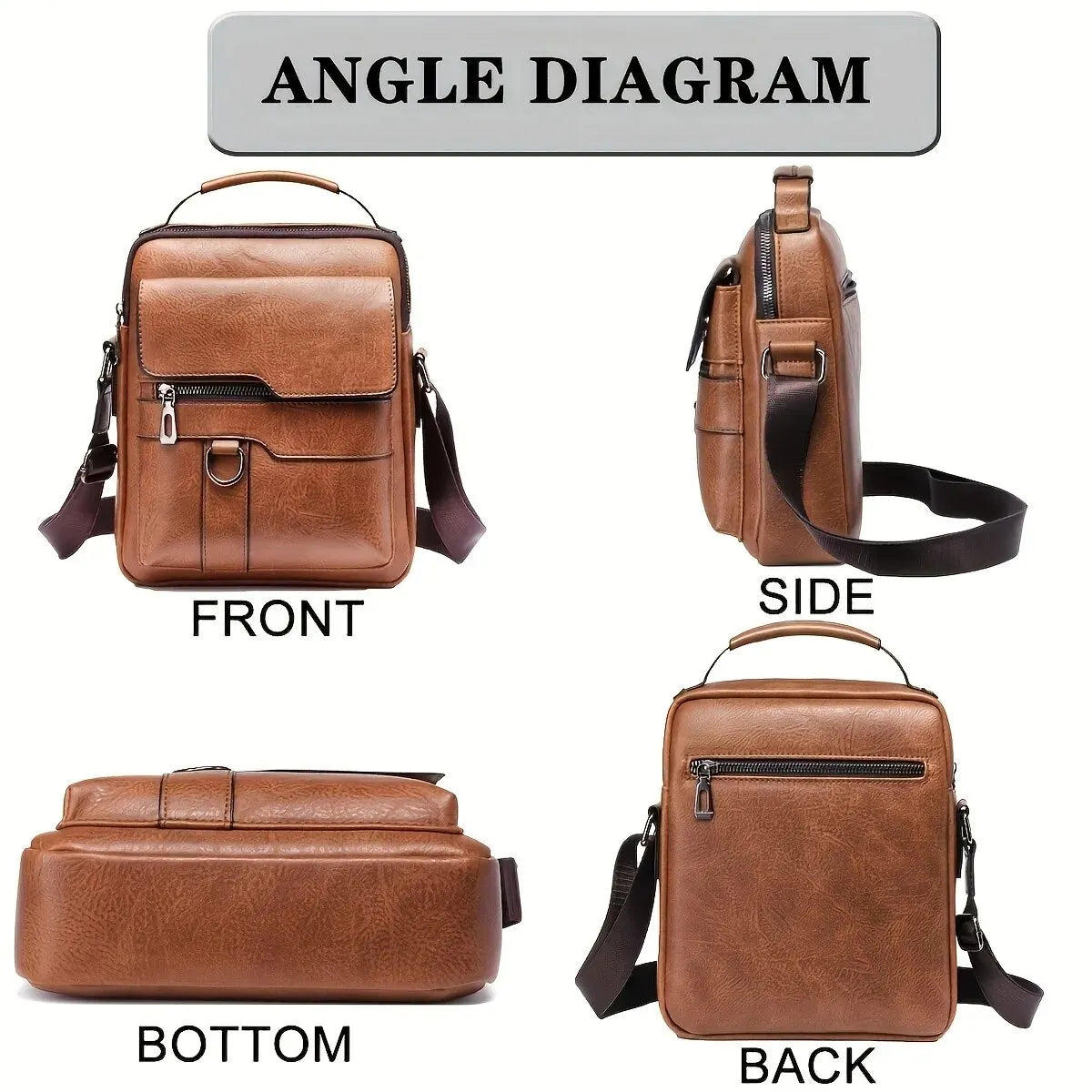 Neutral style shoulder bag for men and women, single strap, cross-body, business style, backpack, casual and fashionable