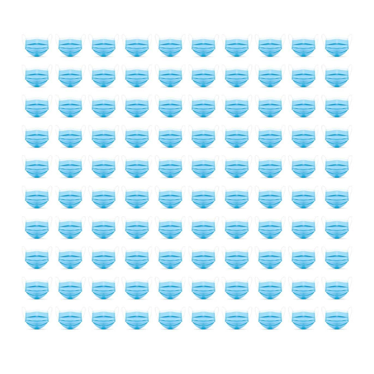 50-Pack or 100-Pack of 3 Layer Disposable Protective Face Masks