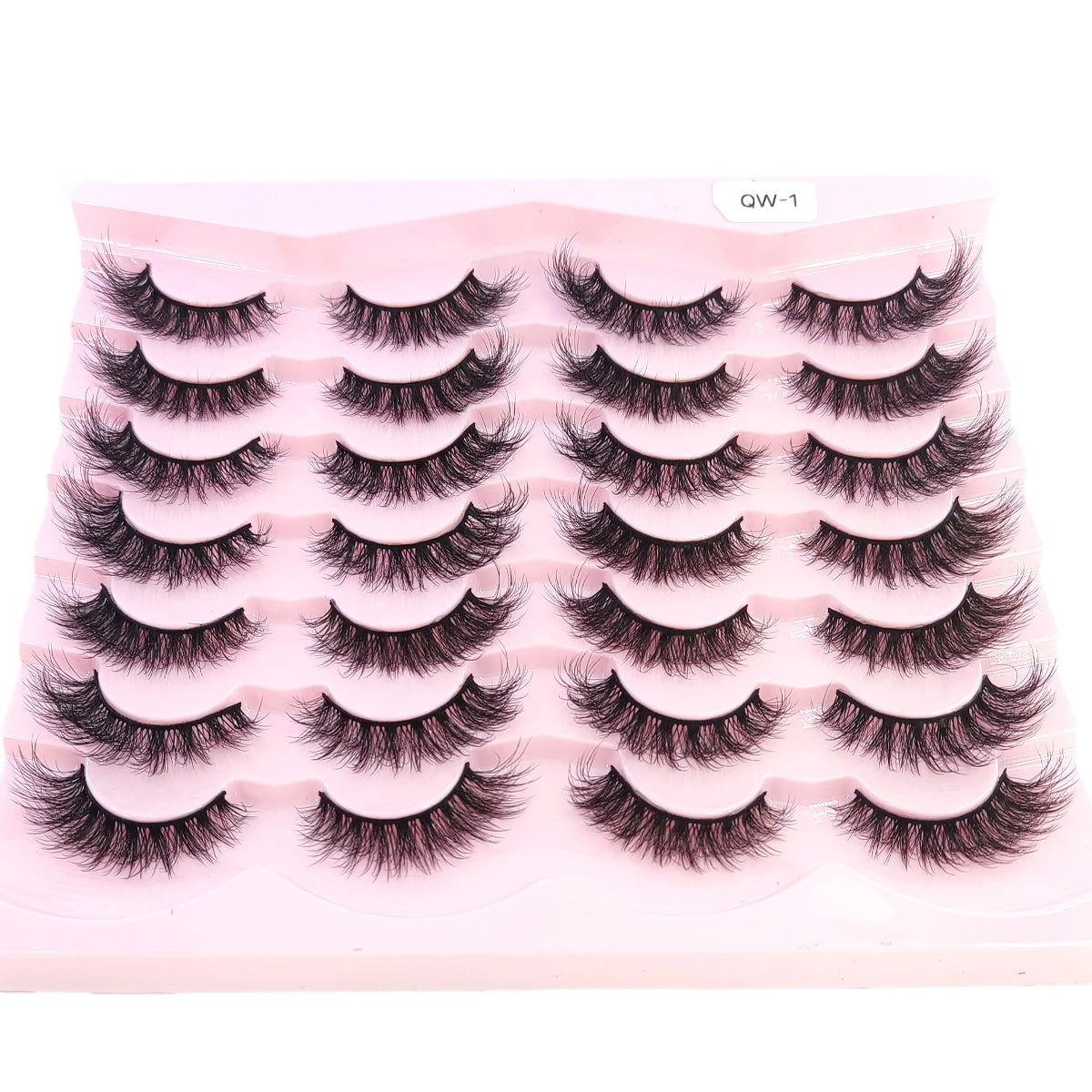 New 14 pairs of natural  artificial mink eyelashes soft false eyelashes crossed messy thick eyelashes extended makeup false ey