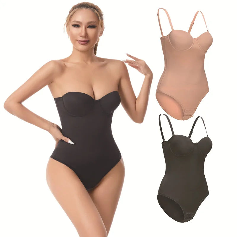 Cross-Border Plus Size Seamless One-Piece Shapewear Dress Special Strapless Corset Waist Cincher Hip Lifter with Bra