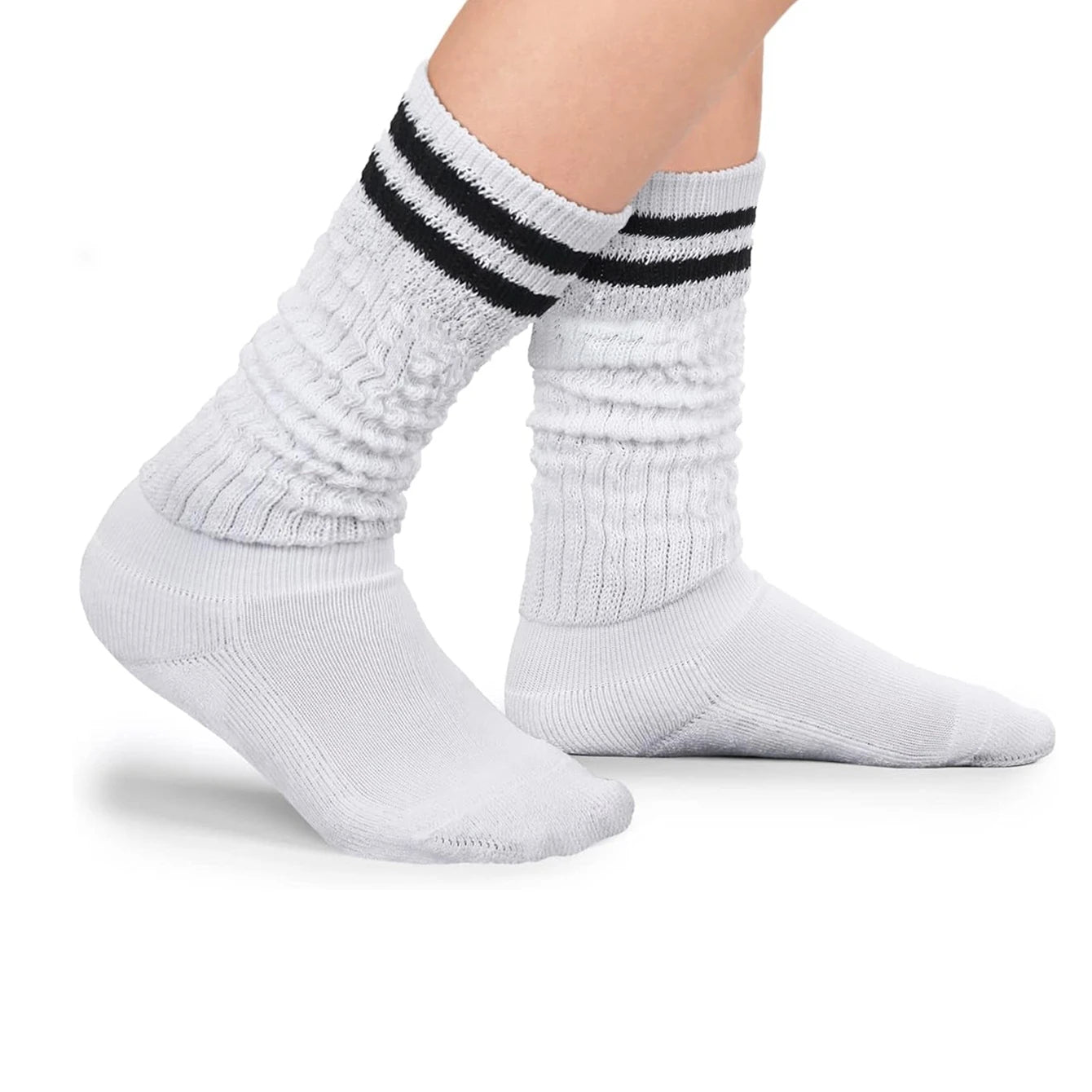 Women’s Ski Socks,Sports Socks Slouch Socks Black, White & Gray — Comfortable, Breathable, Moisture-Wicking, and Sweat-Absorbing