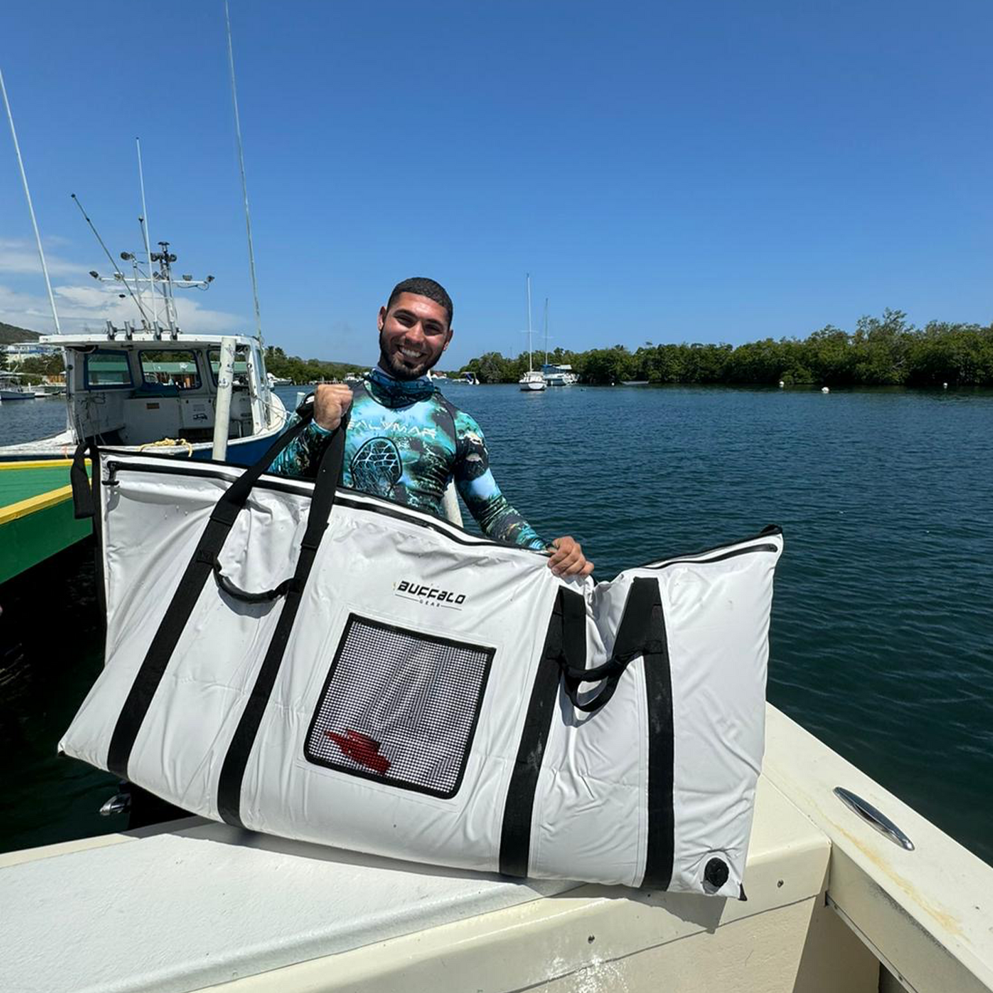 60x20'' Fish Cooler Bag With YKK Zipper, Flat Bottom