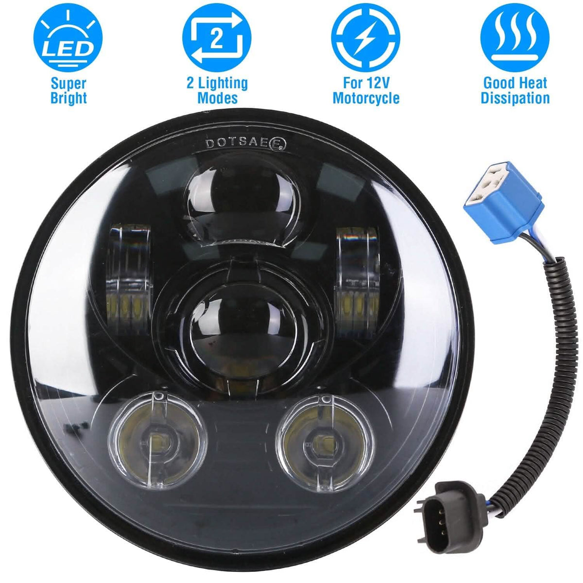 5.75-Inch LED Motorcycle Headlight