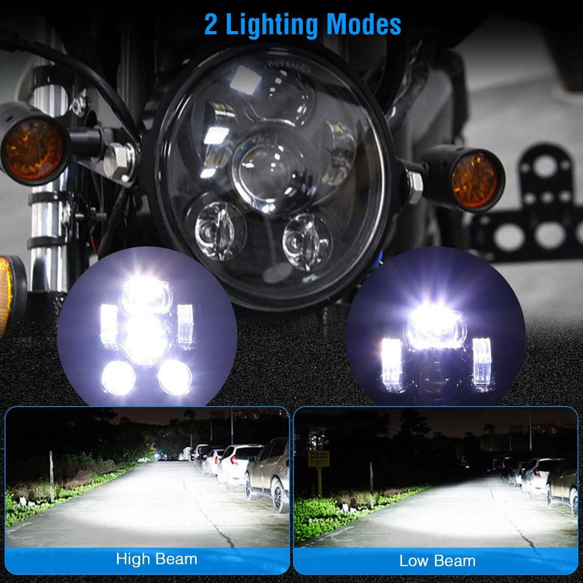5.75-Inch LED Motorcycle Headlight