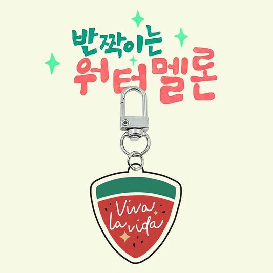 TV Twinkling Watermelon Cosplay Shining Watermelon Key Chain Two-sided Keychain Acrylic Pendant Keyring Accessories Gifts