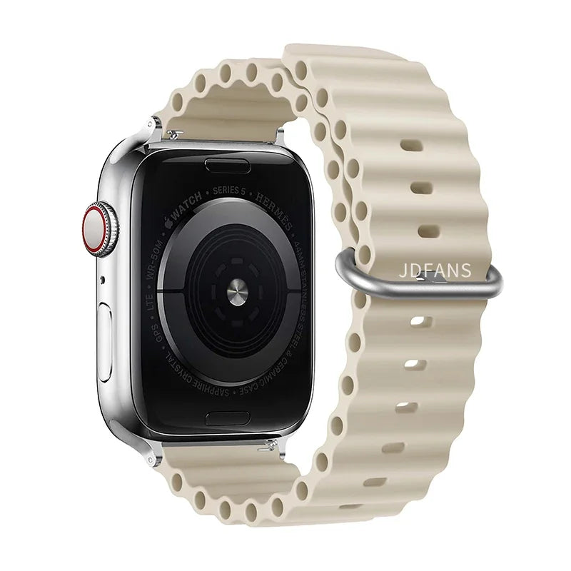 Ocean strap For Apple Watch Ultra 2 Band 49mm 10 9 8 7 45mm 41mm Silicone Bracelet Wristband iWatch 6 5 4 3 SE 44mm 40 42mm band