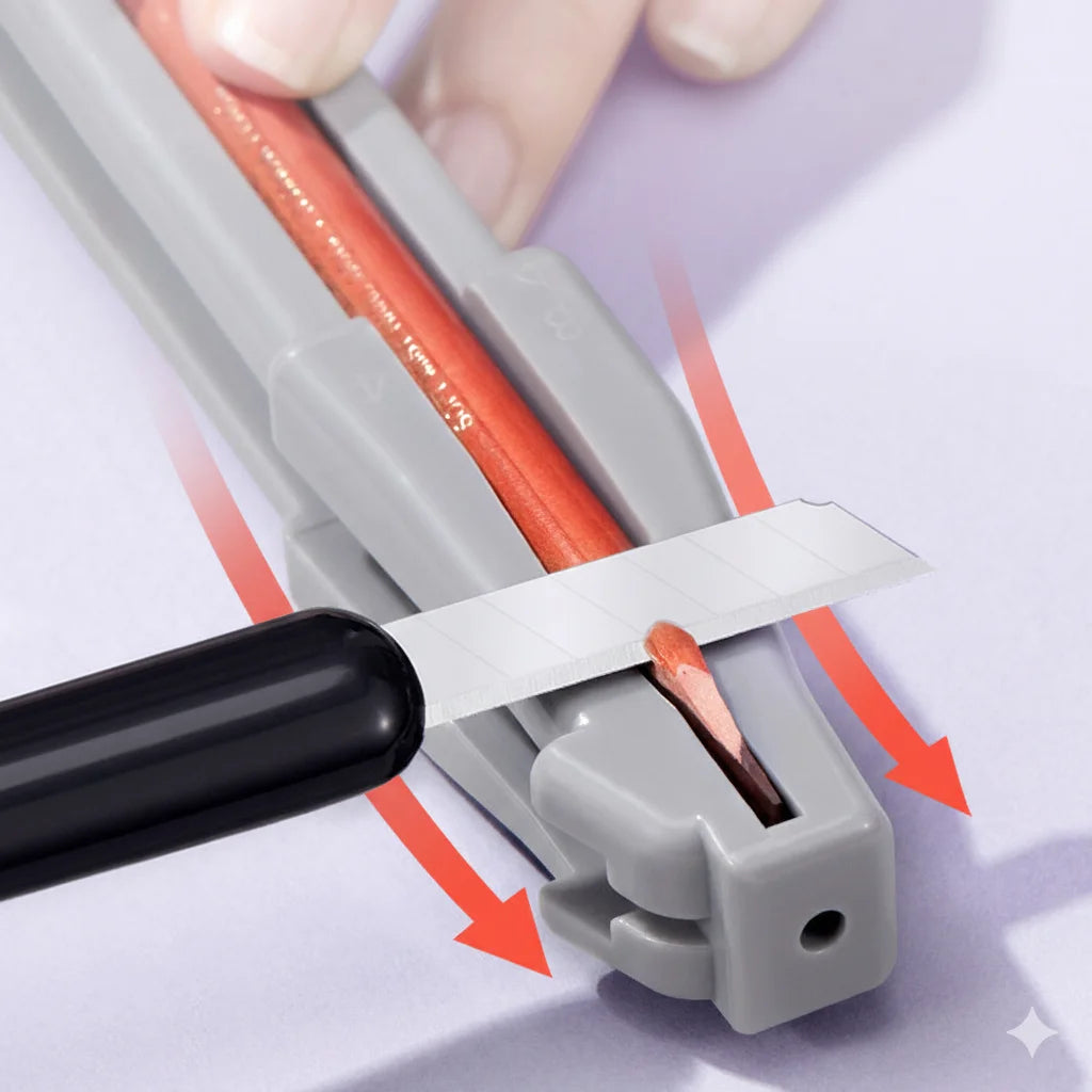 Wooden Eyebrow Pencil Sharpener for Chisel Tip No Broken Core Easy Manual Sharpener Compatible with All Wooden Brow Pencils