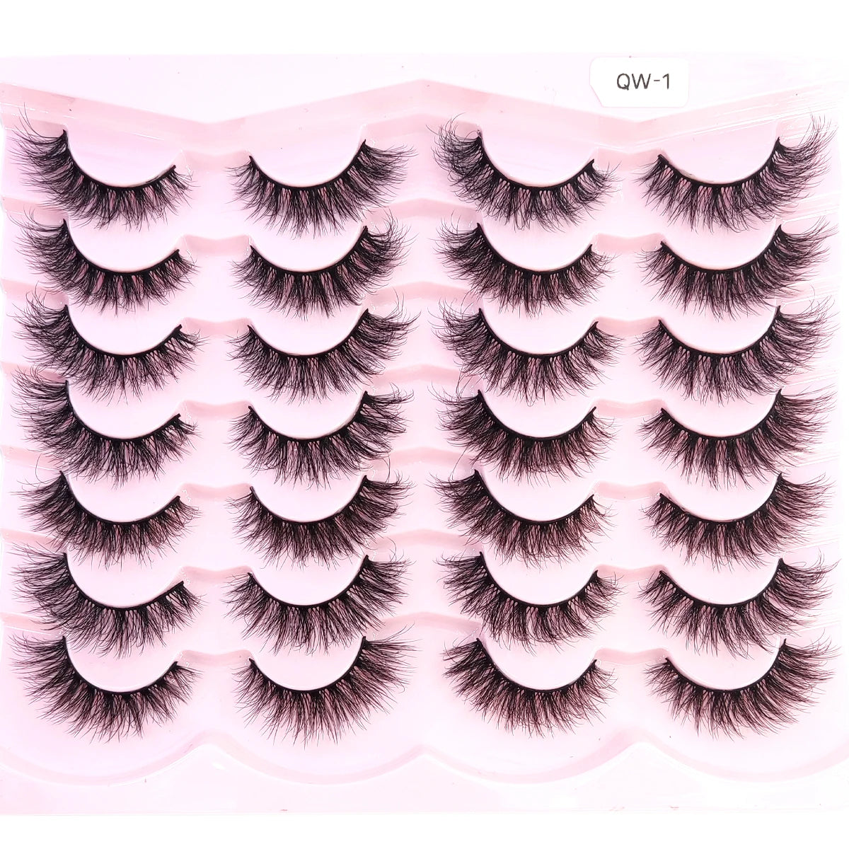 New 14 pairs of natural  artificial mink eyelashes soft false eyelashes crossed messy thick eyelashes extended makeup false ey