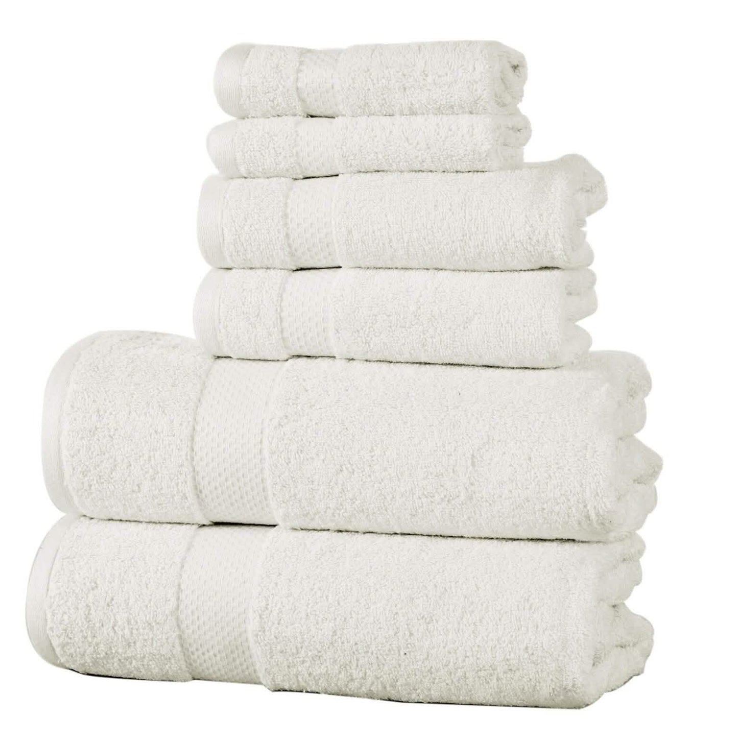 6-Pack: 100% Cotton Towel Set - Assorted Colors