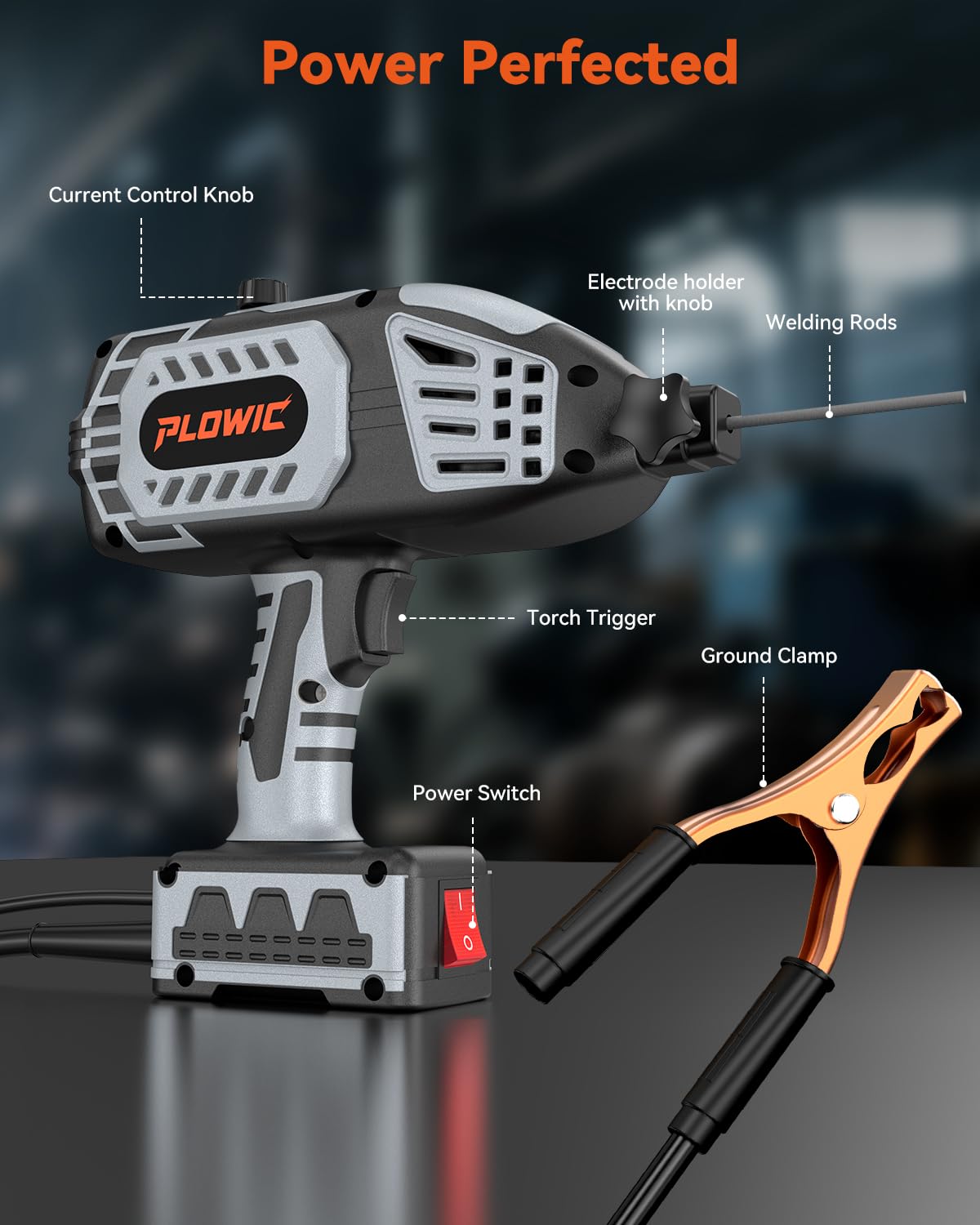 Portable Welding Machine 110V, Portable Handheld Welder with IGBT Inverter 5 Variable Current Adjustment, Electric ARC Stick Welder Gun for 1/16"-1/8" Rods, Carring Case &20 Rods Included