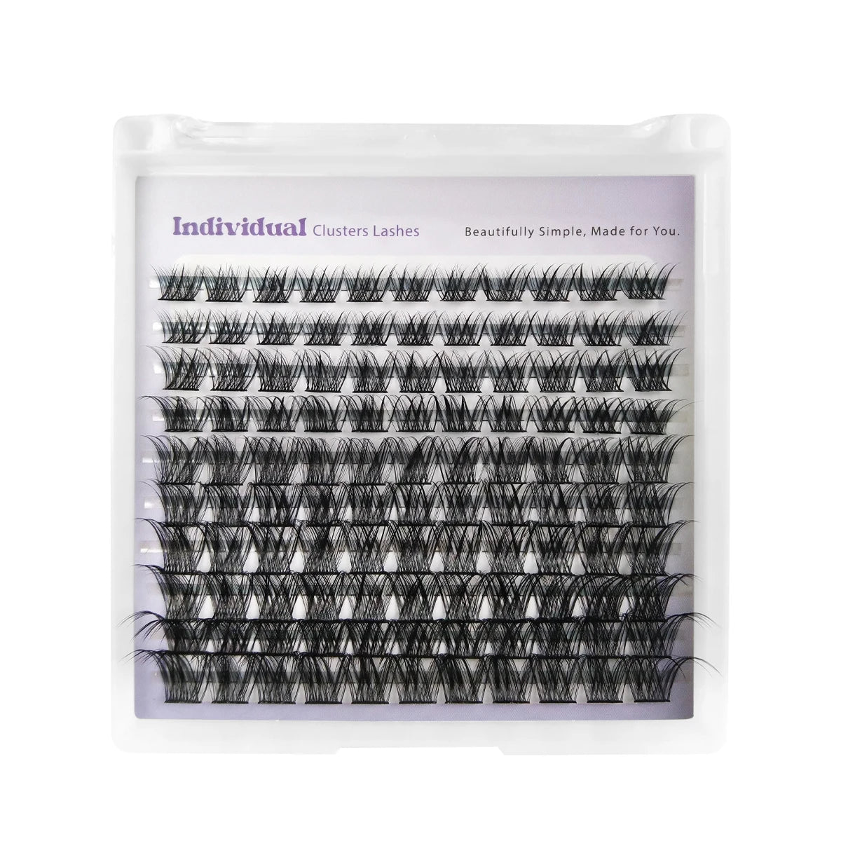 HBZGTLAD 10rows 110fans Diy Cluster Lashes8-16mm Cat Eye Lashes Invisible Band Premium Mink Manga Lash Clusters  Spiky Lashes