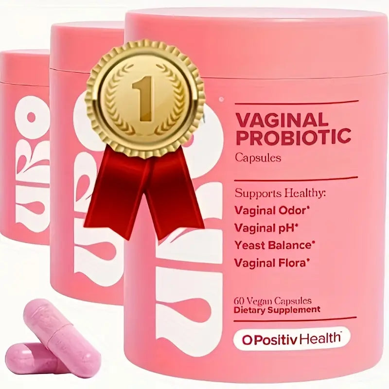 URO Vaginal Probiotics for Women pH Balance with Prebiotics & Lactobacillus Probiotic Blend - Women's Vaginal Health Supplement - Promote Healthy Vaginal Odor & Vaginal Flora, 60 Count (Pack of 1)