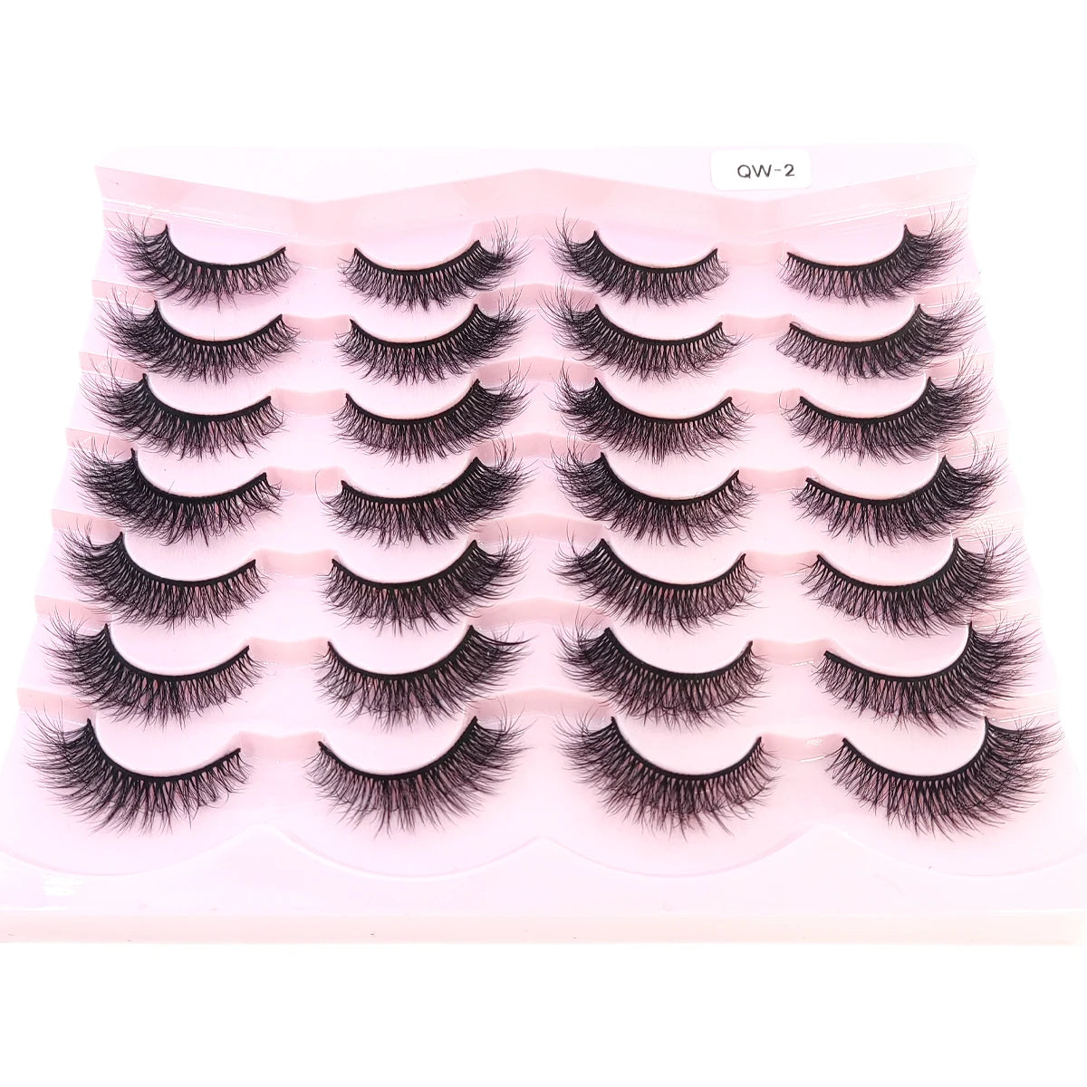 New 14 pairs of natural  artificial mink eyelashes soft false eyelashes crossed messy thick eyelashes extended makeup false ey