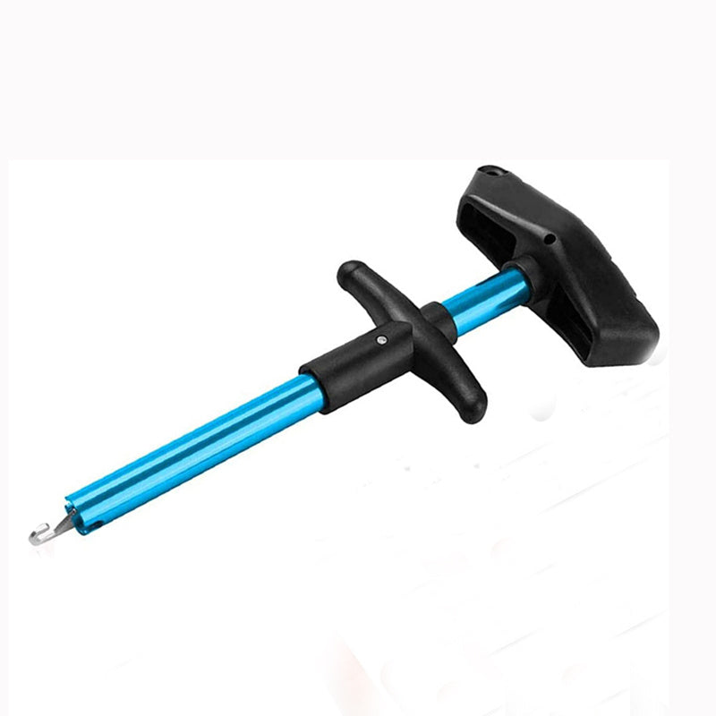 1pc T-Shaped Fish Hook Remover - Aluminum Alloy Fishing Tool with Ergonomic Handle & Blue Handle for Efficient Hook Separation, Ideal for Holiday Gifts (Father'S Day, Christmas, Thanksgiving), Fishing Accessory, Sleek Metalli