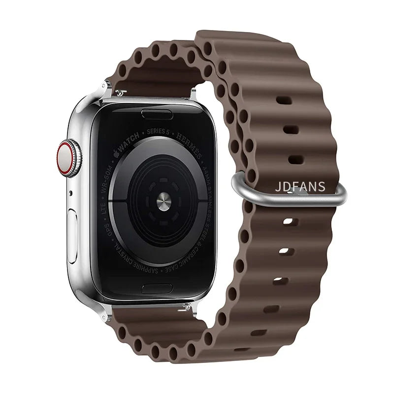 Ocean strap For Apple Watch Ultra 2 Band 49mm 10 9 8 7 45mm 41mm Silicone Bracelet Wristband iWatch 6 5 4 3 SE 44mm 40 42mm band