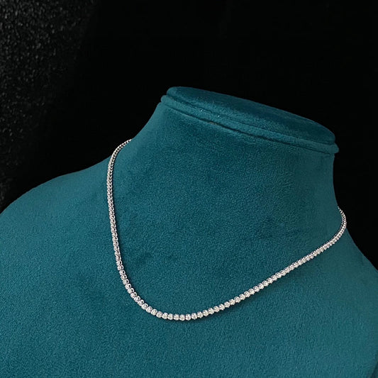 Aazuo 18K White Gold Real Diamonds 2.0ct 35CM Fashion Luxury Necklace for Woman Senior Party Charm Jewelry Gift Real Gold Au750