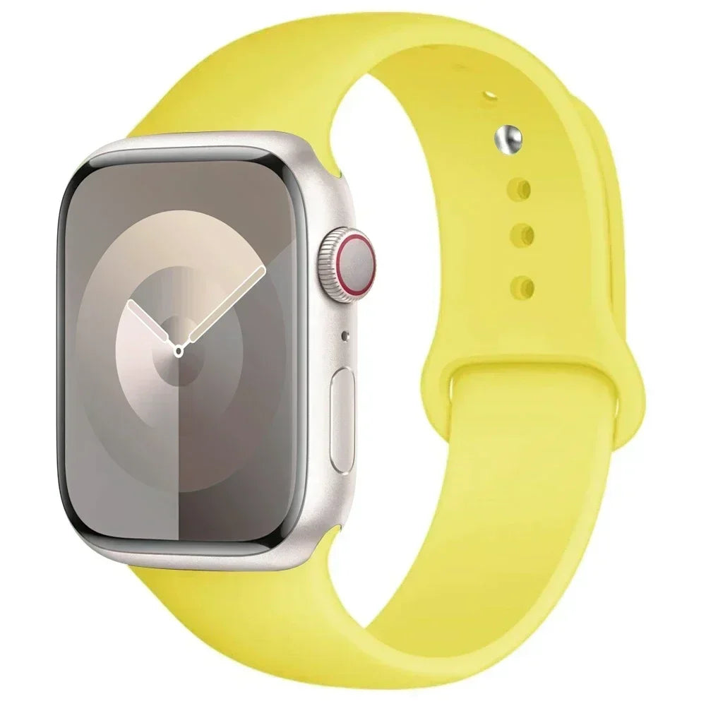 Silicone Band For Apple Watch strap 44mm 45mm 40mm 41mm 42-46mm sport bracelet iwatch series 8 7 6 5 4 9 10 11 SE-Ultra 2/3 49mm
