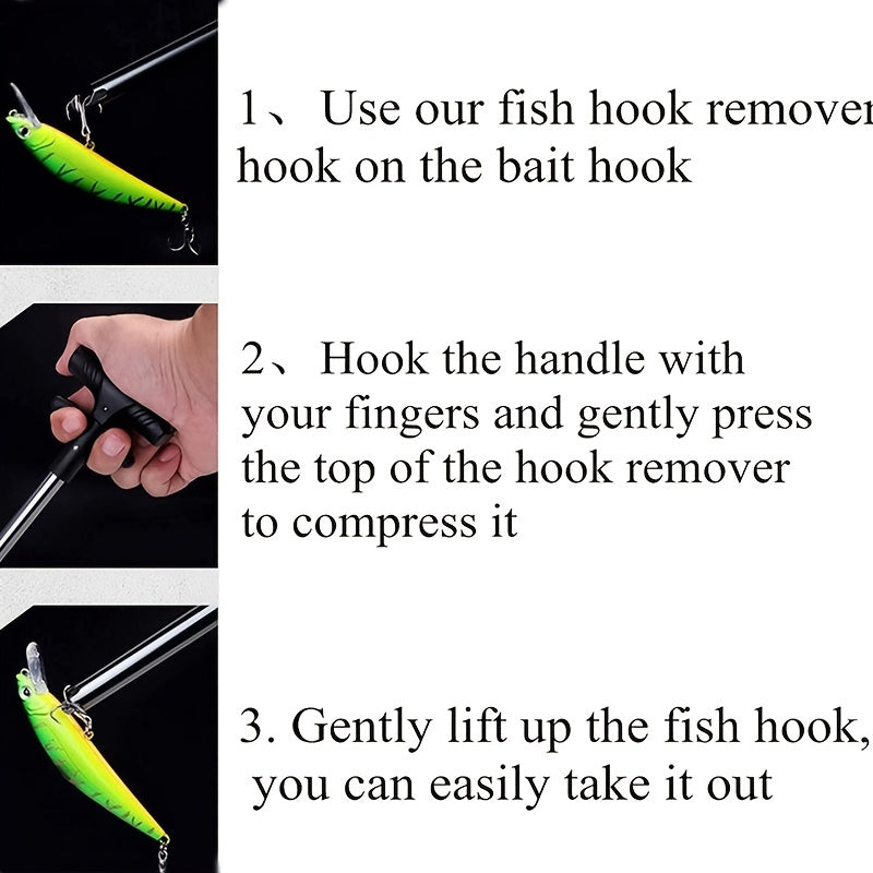 1pc T-Shaped Fish Hook Remover - Aluminum Alloy Fishing Tool with Ergonomic Handle & Blue Handle for Efficient Hook Separation, Ideal for Holiday Gifts (Father'S Day, Christmas, Thanksgiving), Fishing Accessory, Sleek Metalli