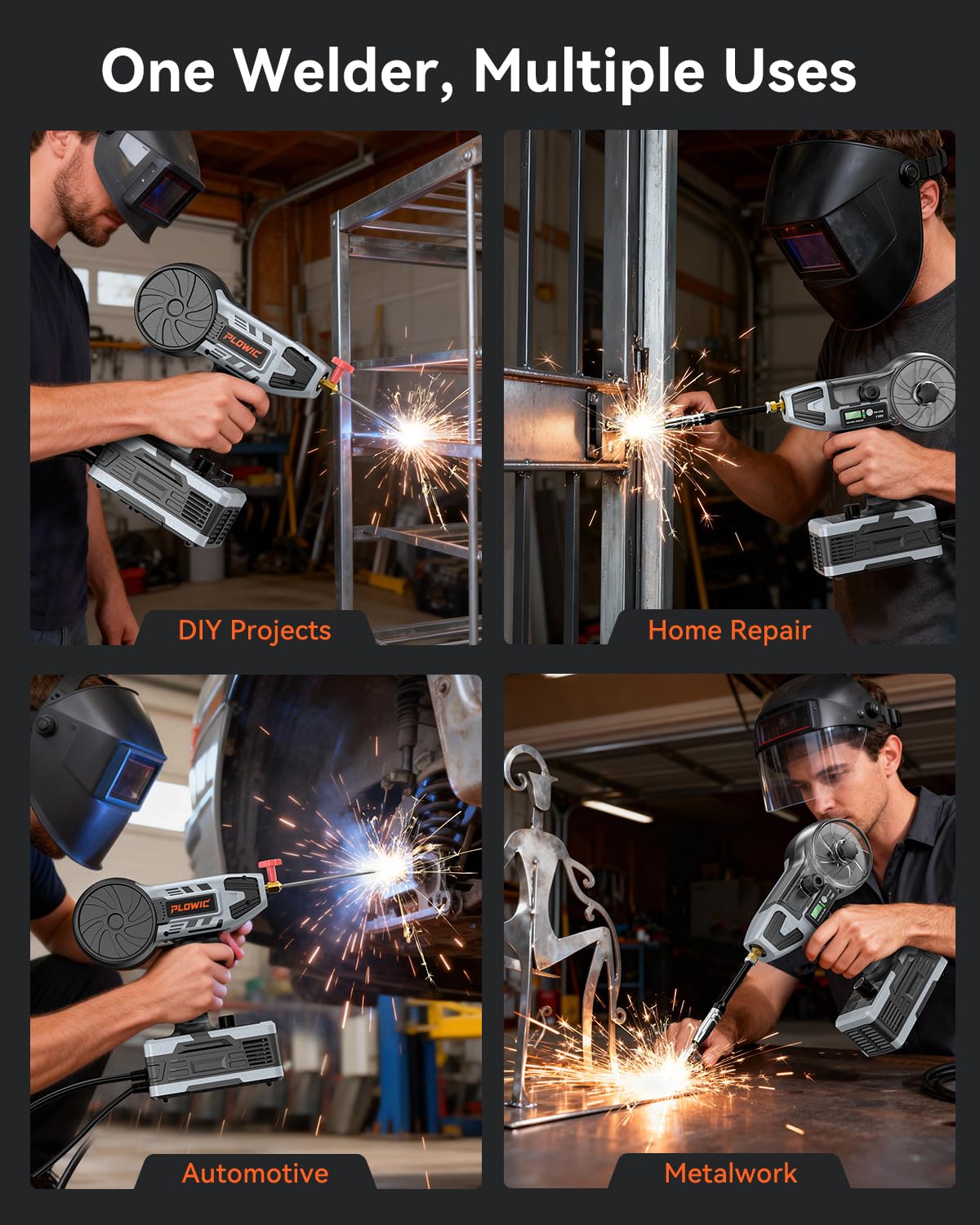 Portable Welding Machine 110V, Portable Handheld Welder with IGBT Inverter 5 Variable Current Adjustment, Electric ARC Stick Welder Gun for 1/16"-1/8" Rods, Carring Case &20 Rods Included