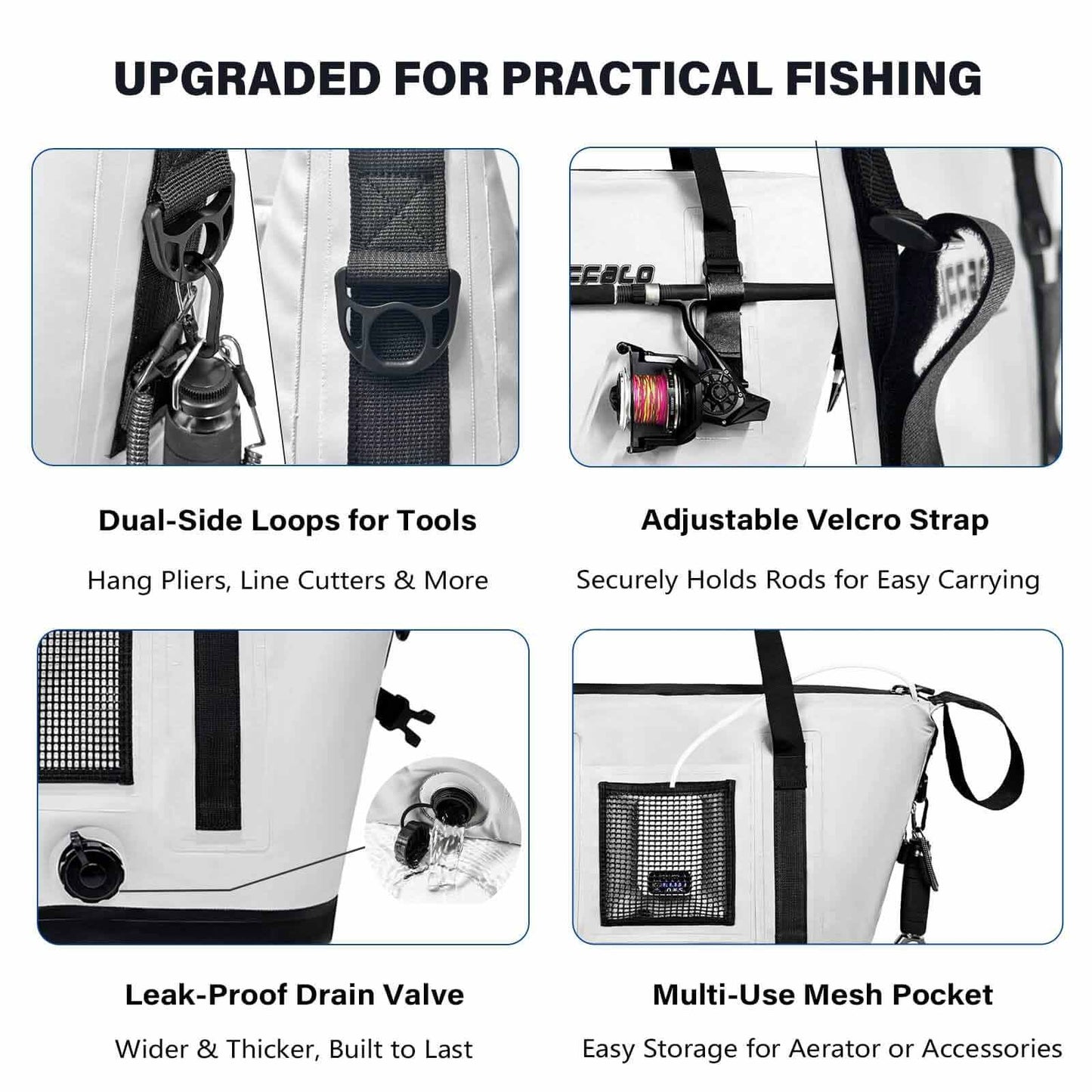 37QT Fish Cooler Bag With Seamless Insulation