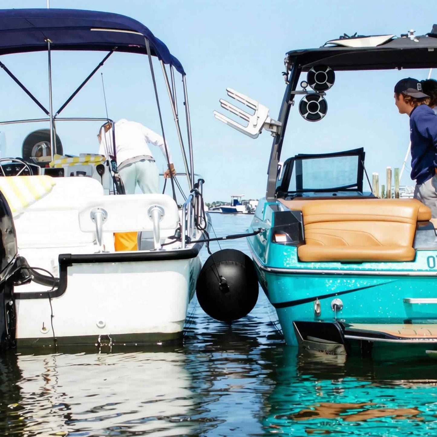 11.8" x 39.4" Inflatable Boat Fender with Electric Pump