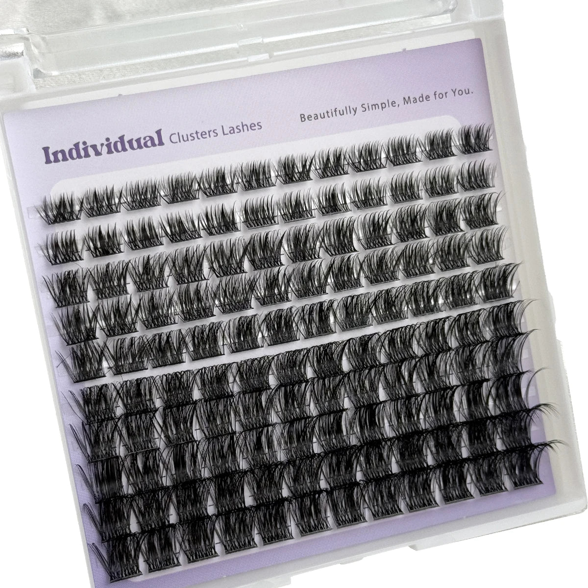 HBZGTLAD 10rows 110fans Diy Cluster Lashes8-16mm Cat Eye Lashes Invisible Band Premium Mink Manga Lash Clusters  Spiky Lashes