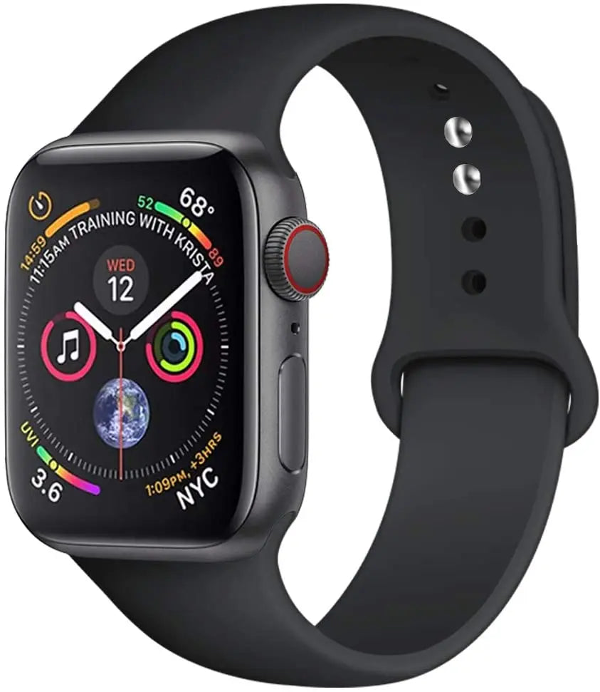 Silicone Band For Apple Watch strap 44mm 45mm 40mm 41mm 42-38mm 45 mm sport bracelet iwatch series 8 7 6 5 4 3 SE 9 Ultra 2 49mm