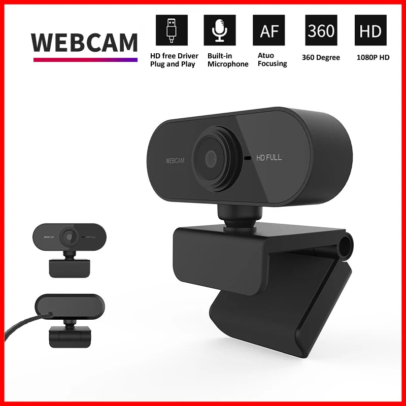 Camera 1080P HD Computer HD USB Camera Built In Microphone USB Network Camera Web Camera For Work With Microphone Tripod
