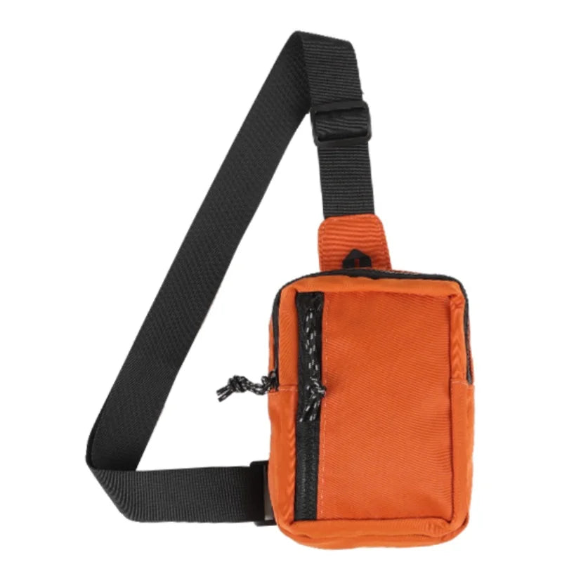 Cross border new outdoor leisure sports waterproof small chest bag mini nylon crossbody bag for men and women