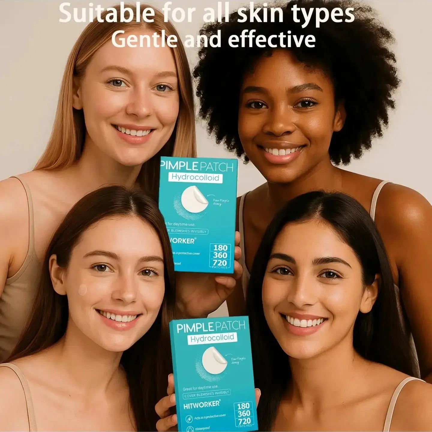 720/360/180 pieces/box of transparent hydrogel acne patches, alcohol free, gentle and non irritating absorption acne patches
