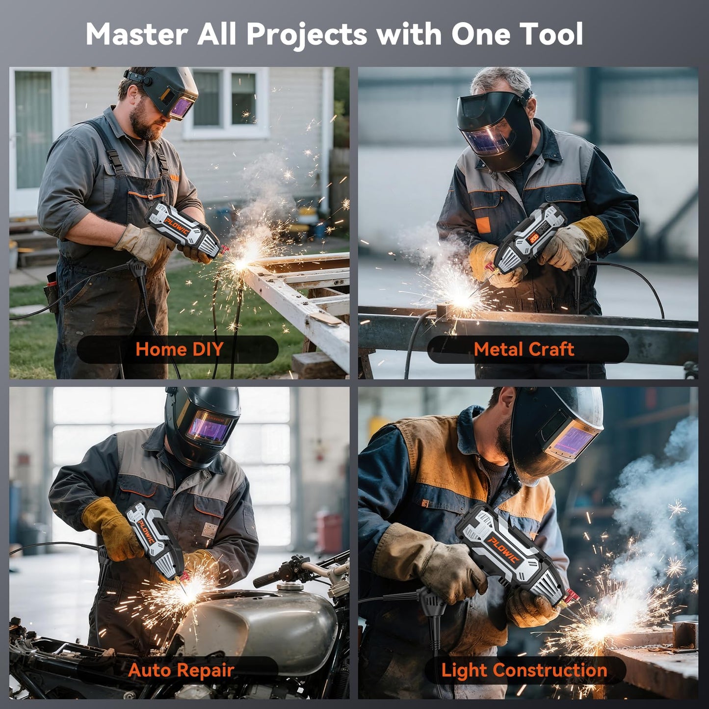 Portable Welding Machine 110V, Portable Handheld Welder with IGBT Inverter 5 Variable Current Adjustment, Electric ARC Stick Welder Gun for 1/16"-1/8" Rods, Carring Case &20 Rods Included