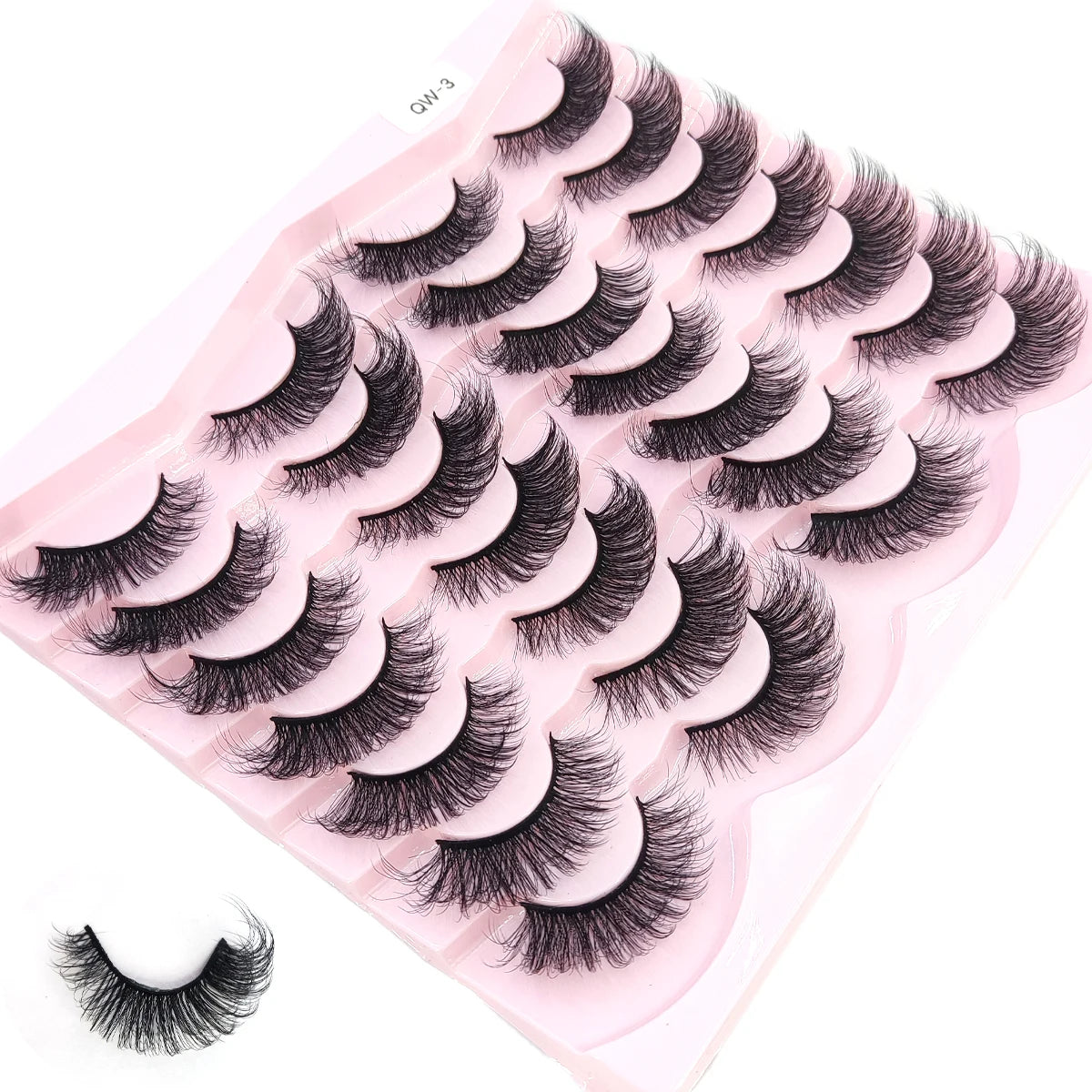 New 14 pairs of natural  artificial mink eyelashes soft false eyelashes crossed messy thick eyelashes extended makeup false ey