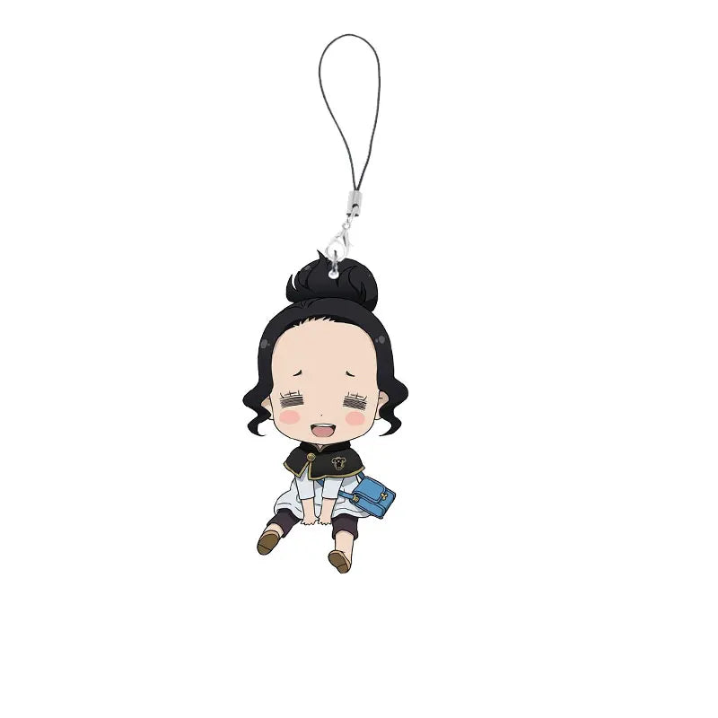 Anime Black Clover Phone Charm Keychain Acrylic Black Clover Small Mobile Phone Chain Key Rin Accessories Fans Gifts